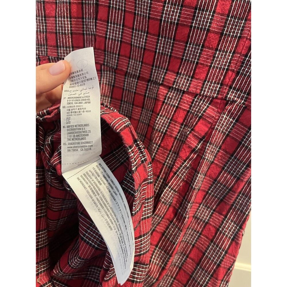 Hollister Black & Red Plaid Cotton Dress Women's size XS - Picture 5 of 7